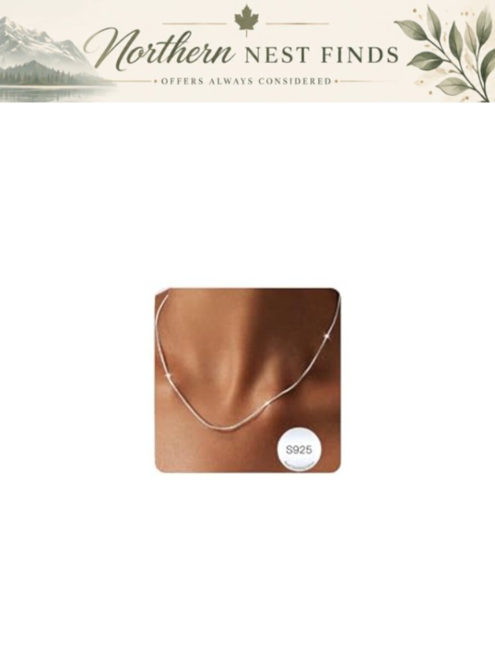 925 Sterling Silver Chain Necklace for Women 0.8mm Box Chain 16-22in